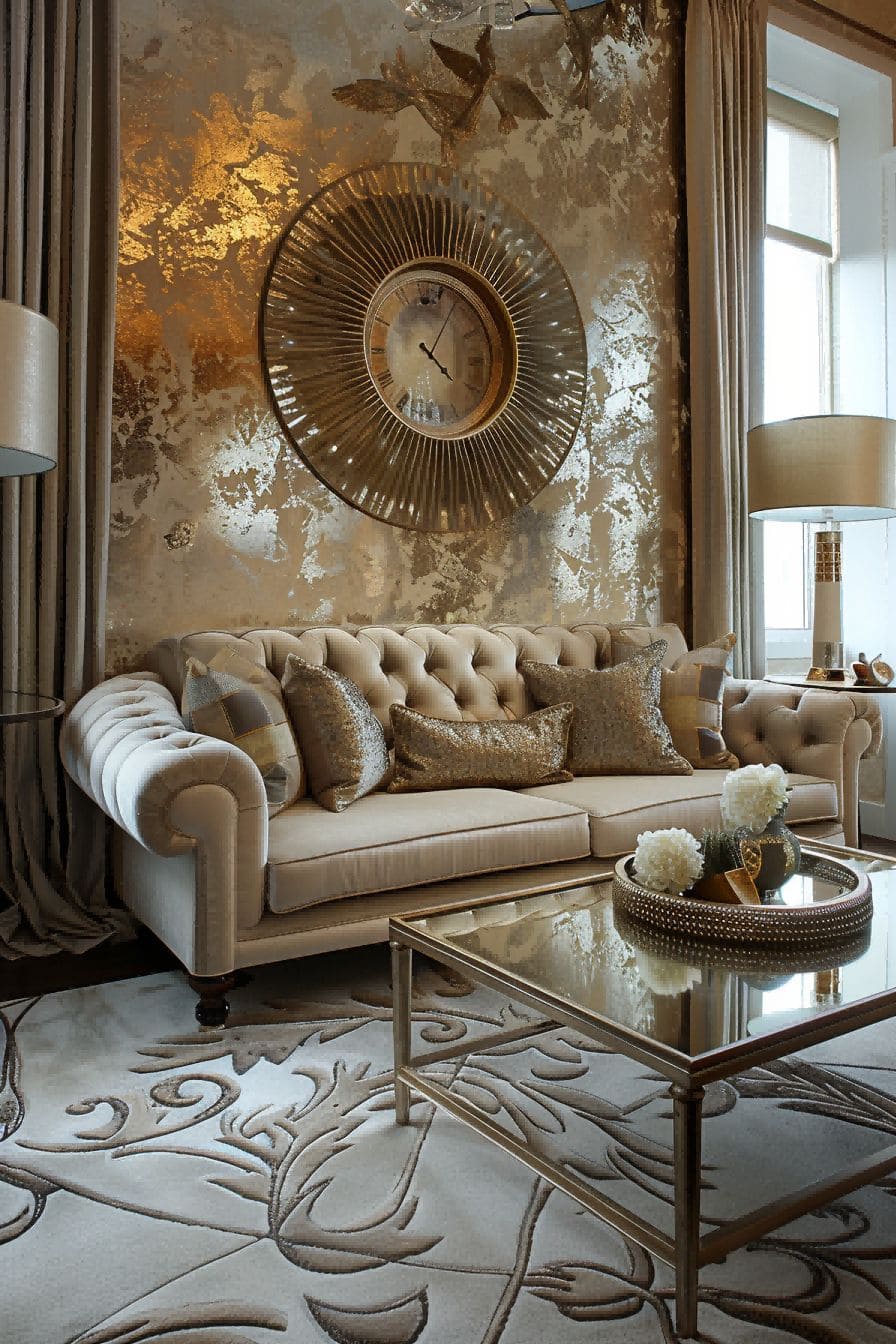 Go Gold For Living Room Decorating Ideas With Mirrors 1712915498 2