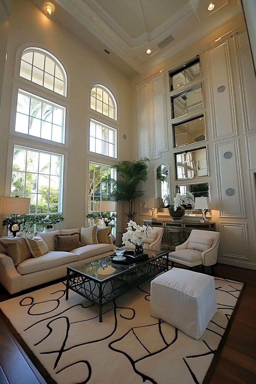 Highlight Tall Ceilings For Living Room Decorating Id 1712914921 3