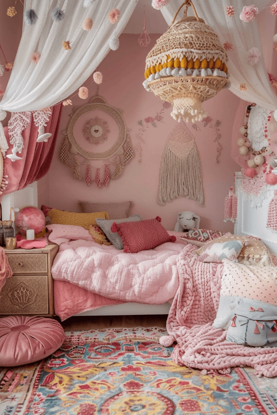 Sweet Boho Design For Girls Bedroom Decor Ideas 1713869486 3