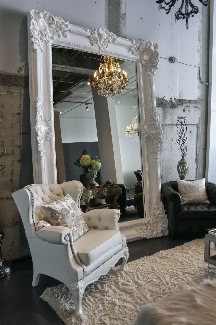 Try an Oversized Floor Mirror For Living Room Decorat 1712914117 1