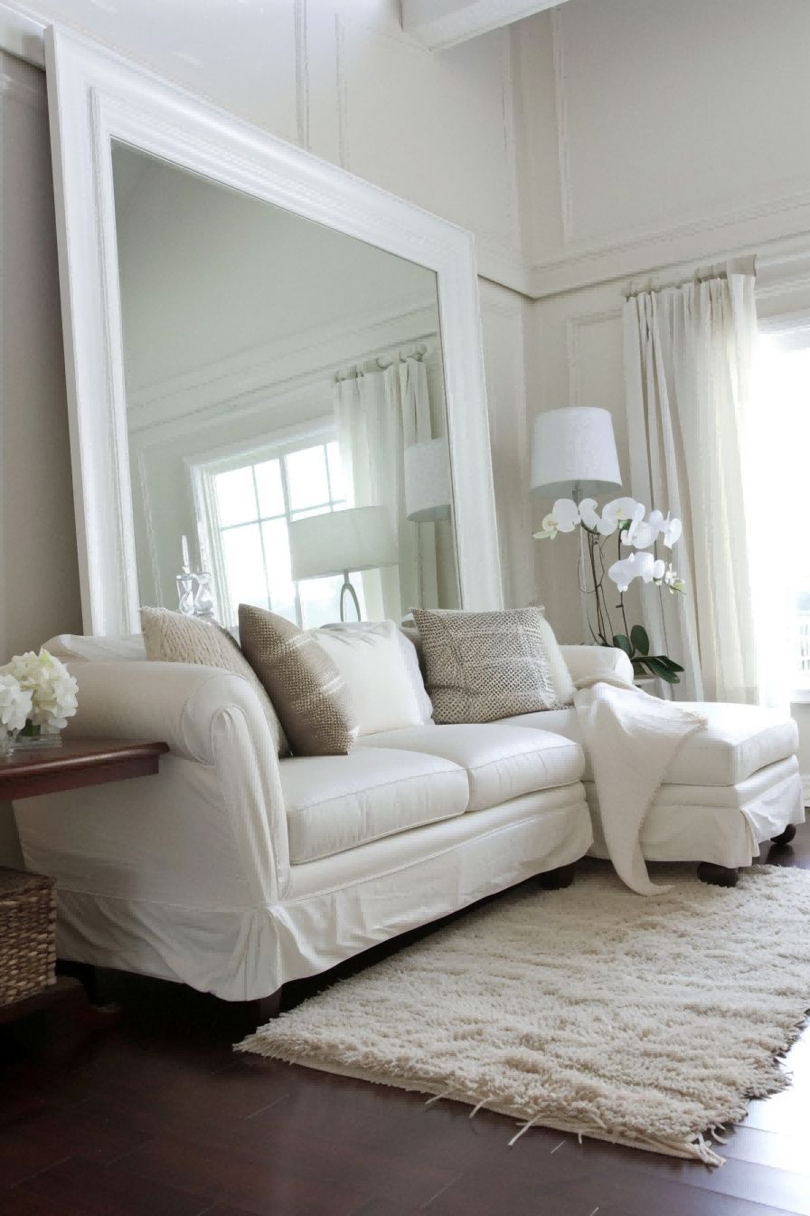 Try an Oversized Floor Mirror For Living Room Decorat 1712914117 4