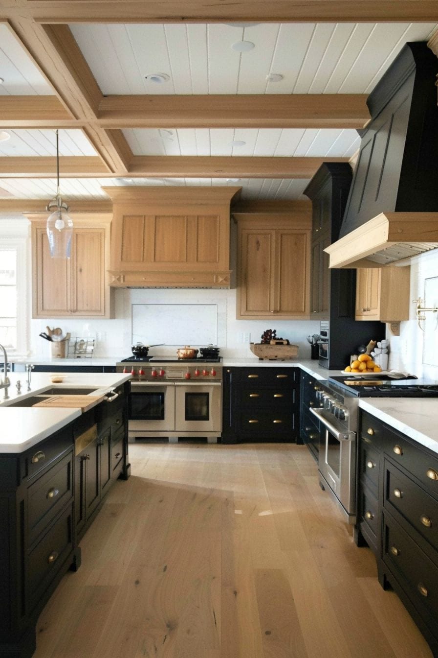 White Oak and Black For Kitchen Color Schemes 1712894732 1