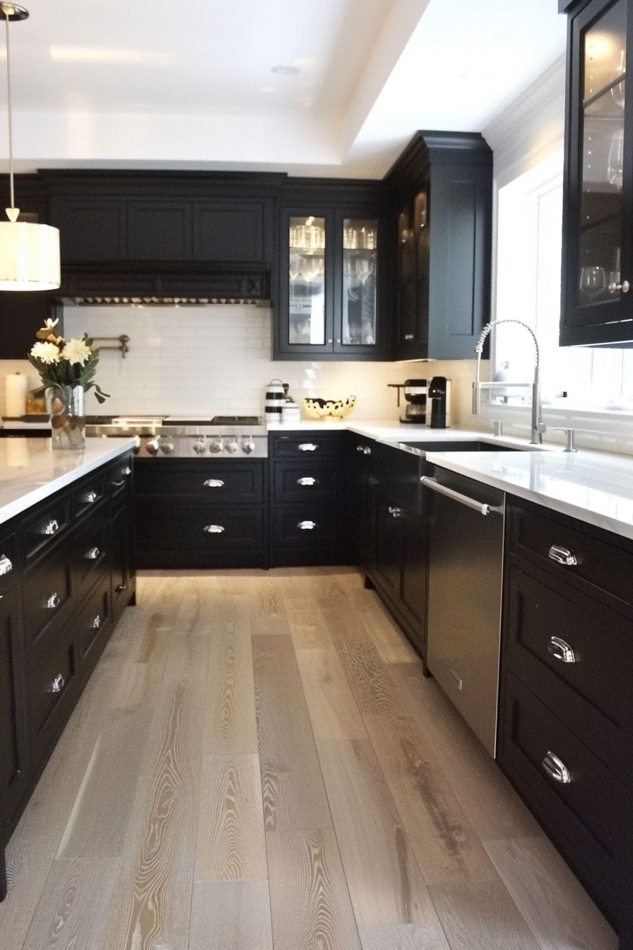 White Oak and Black For Kitchen Color Schemes 1712894732 4