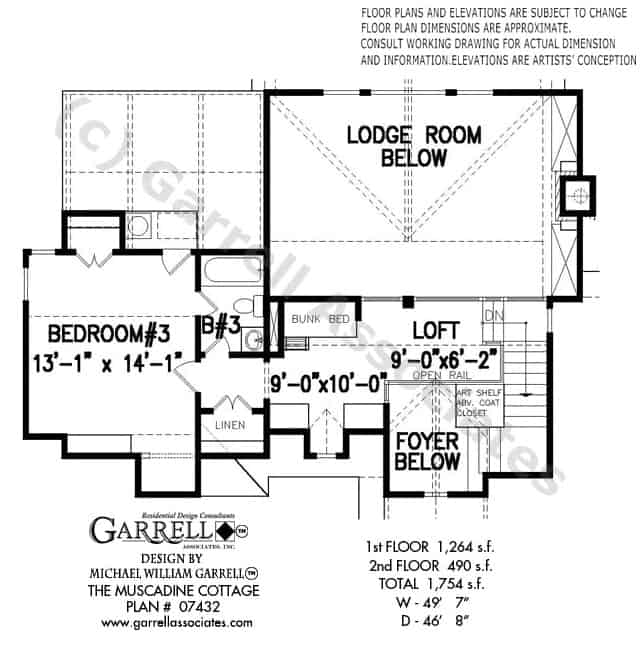 07432 second level floor plan muscadine cottage garrell associates aug042023