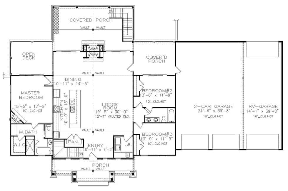 198 1165 main level floor plan barn style home the plan collection jul242023