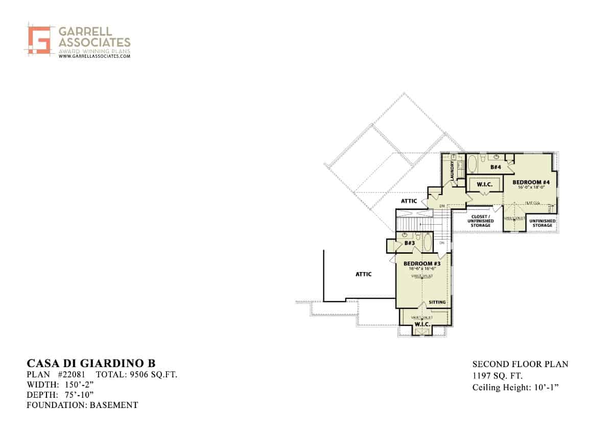 22081 second level floor plan craftsman style casa di giardino b garrell associates may232023