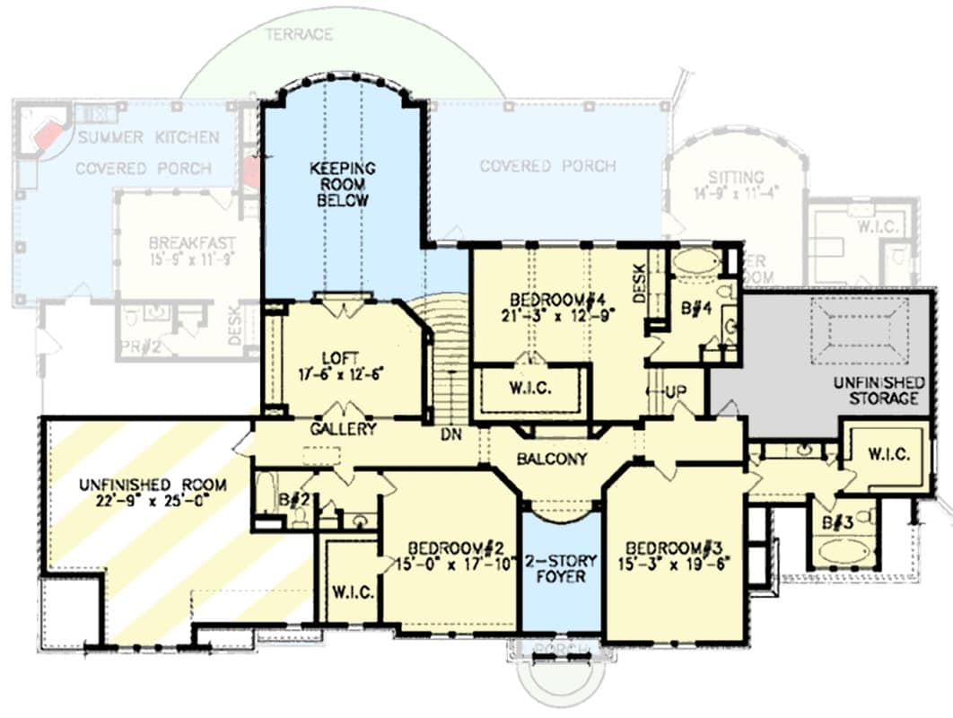 Second Level Floor Plan