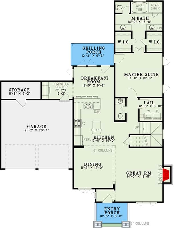 5914ND main level floor plan rustic home architectural designs apr102023