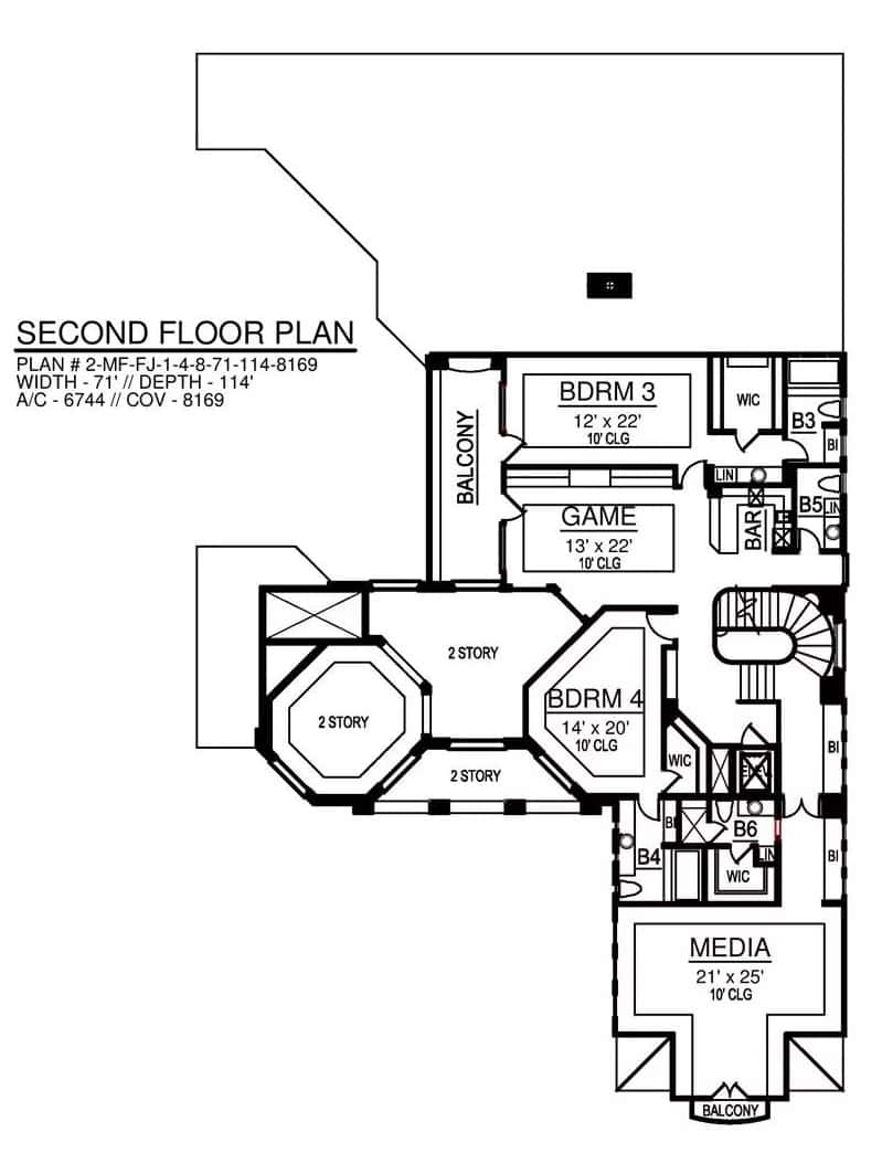 Second Level Floor Plan