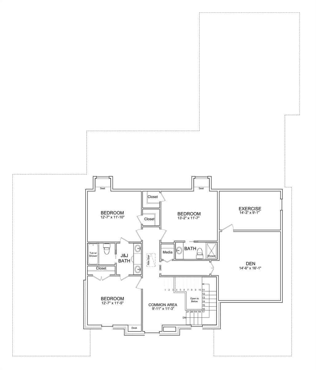 Second Level Floor Plan