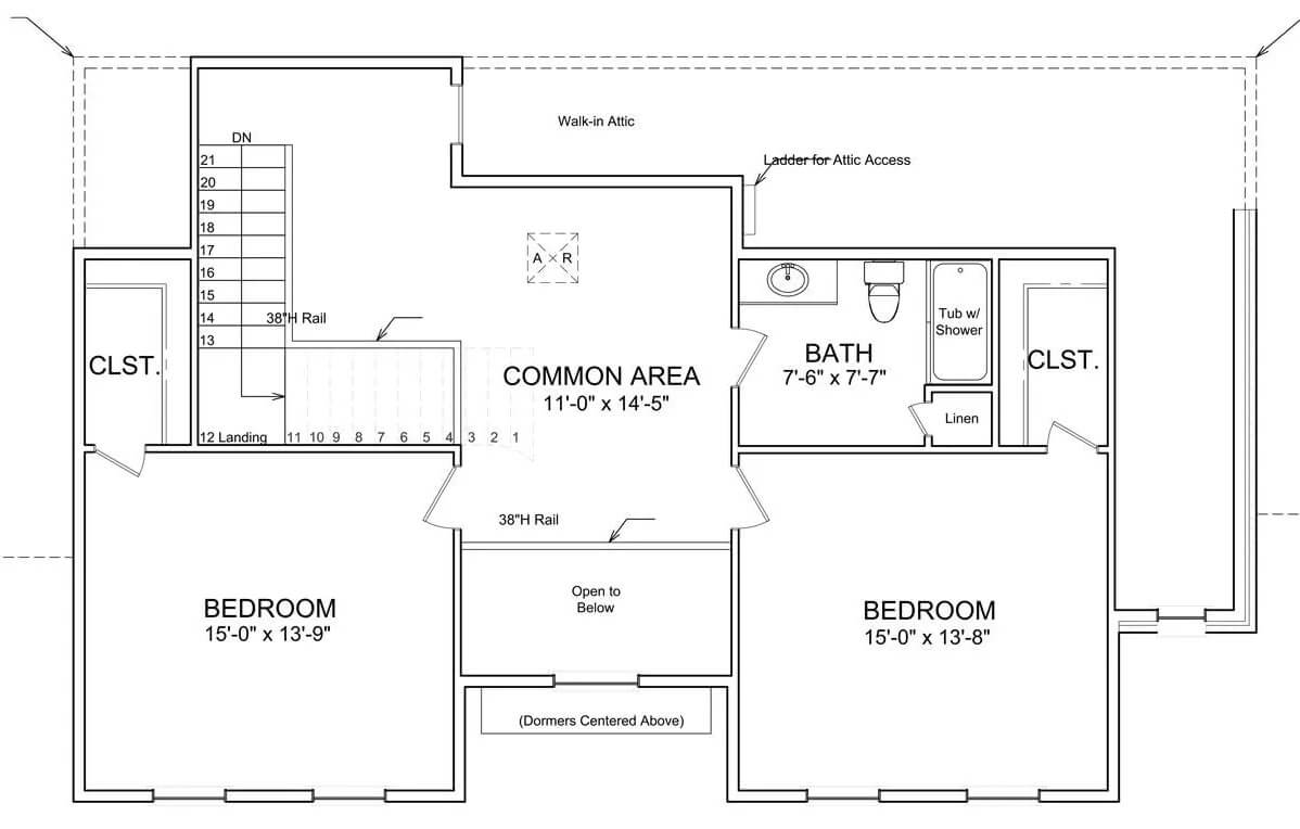 Second Level Floor Plan