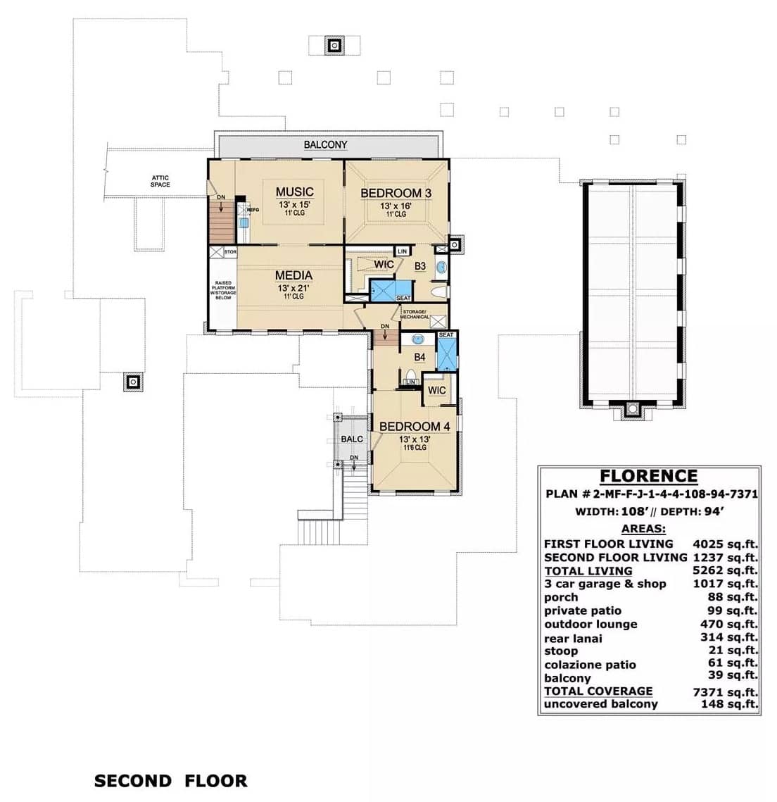 Second Level Floor Plan