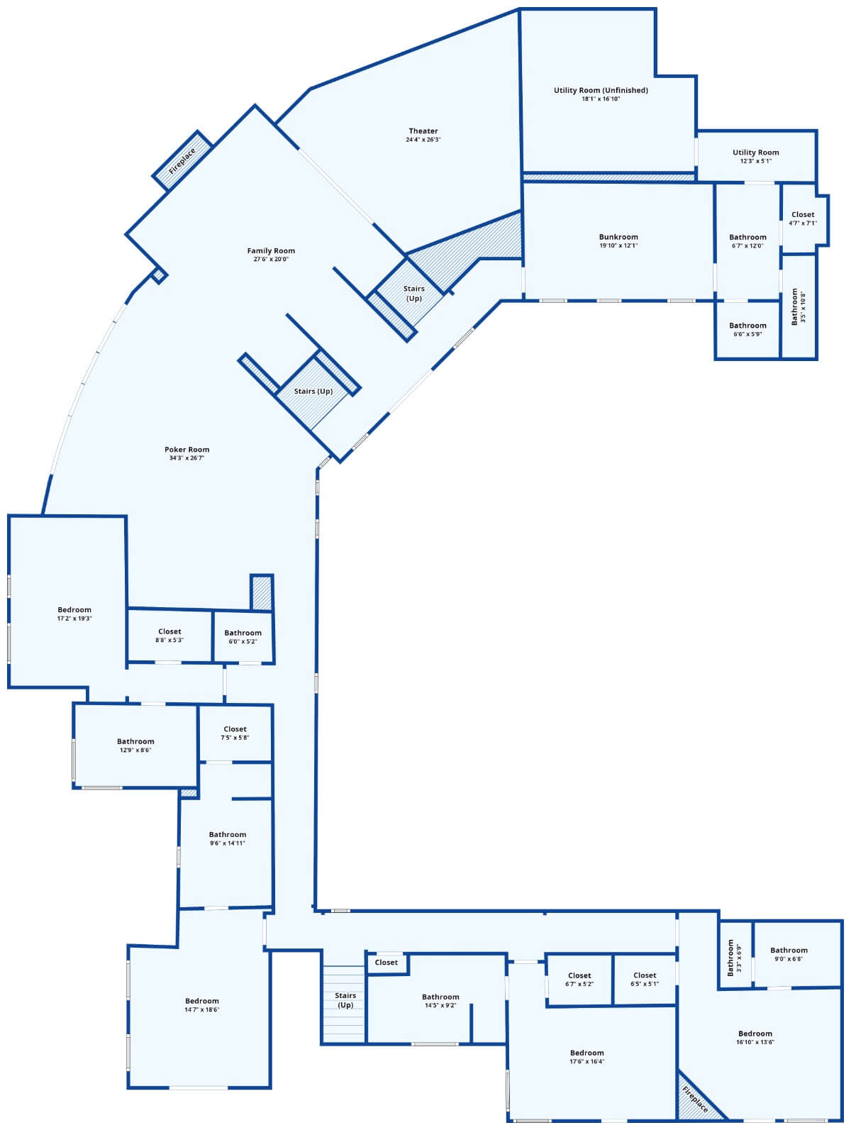 Lower Level Floor Plan Mountain Mansion