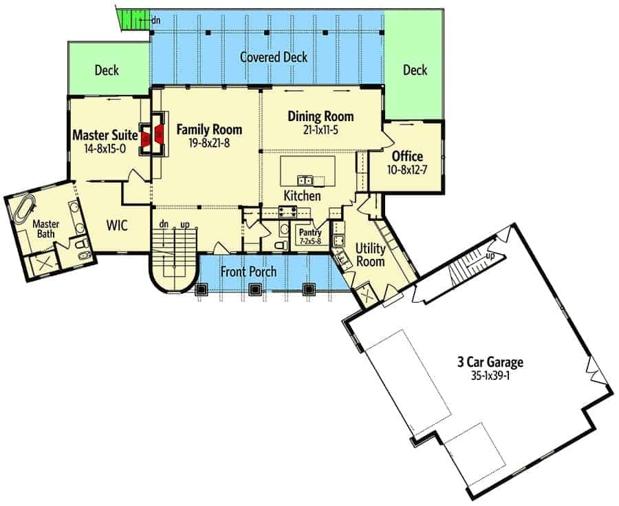 main level floor plan 5 bedroom two story country barn apr022020 min