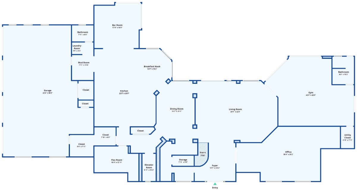 Main Level Floor Plan Florida Mansion