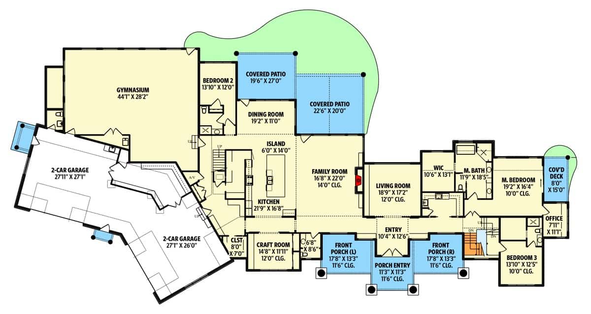 main level floor plan 7 bedroom two story mountain home jul052022