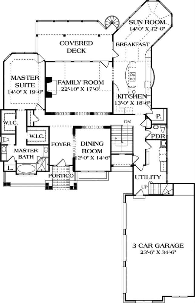 main level floor plan two story 4 bedroom country style home jul212021