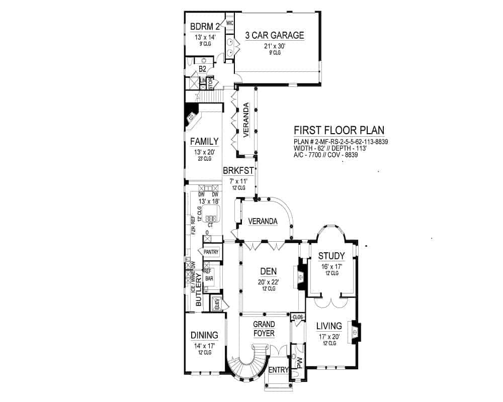 Main Level Floor Plan Mediterranean Home