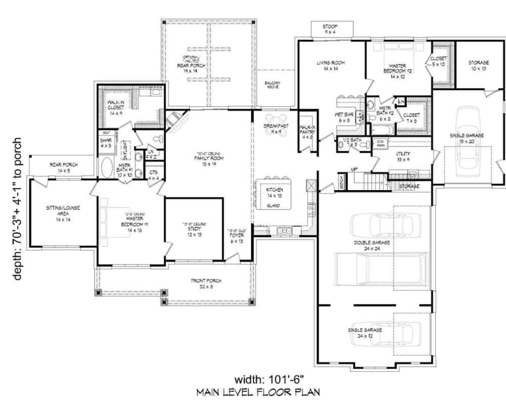 main level floor plan two story traditional 4 bedroom farmhouse jan032022