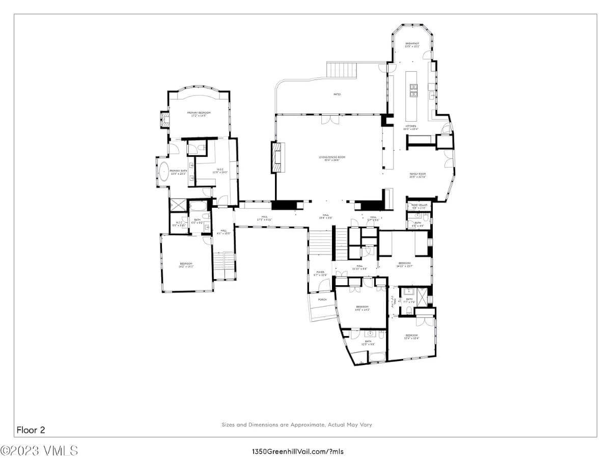 Second Level Floor Plan