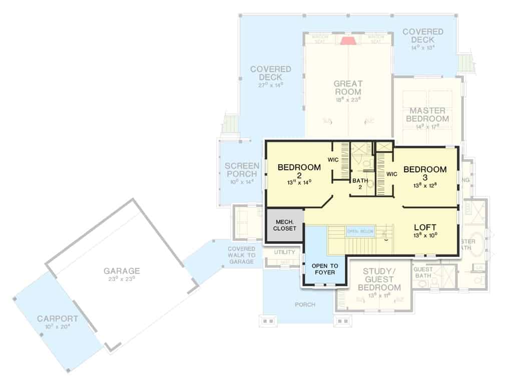 second level floor plan 3 bedroom rustic two story hill country home aug252022