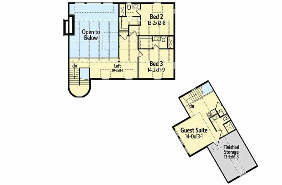 second level floor plan 5 bedroom two story country barn apr022020 min