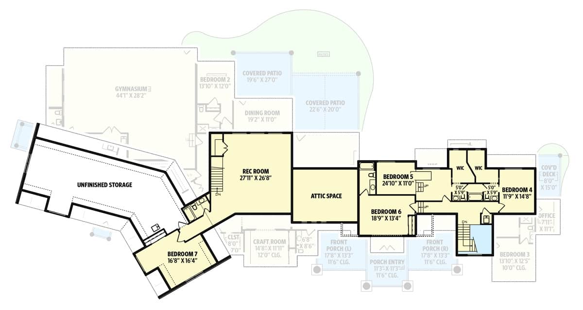 second level floor plan 7 bedroom two story mountain home jul052022