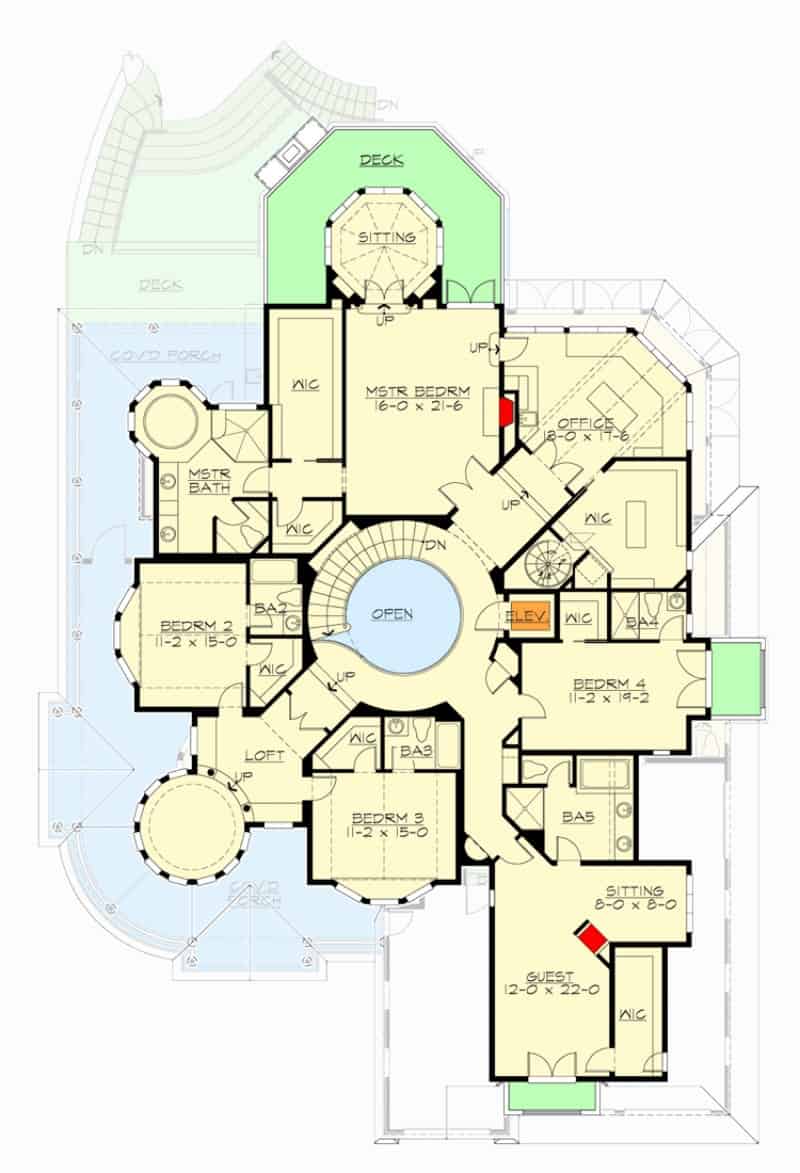 second level floor plan luxury 5 bedroom two story victorian home feb222022