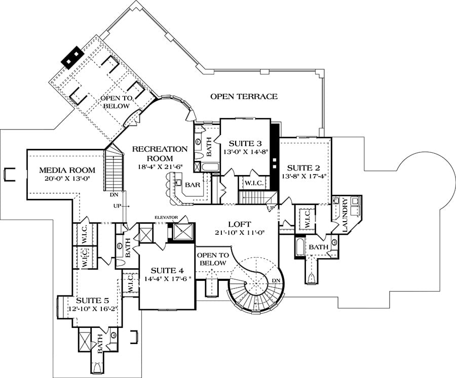 Second Level Floor Plan