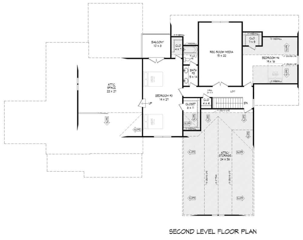 second level floor plan two story traditional 4 bedroom farmhouse jan032022