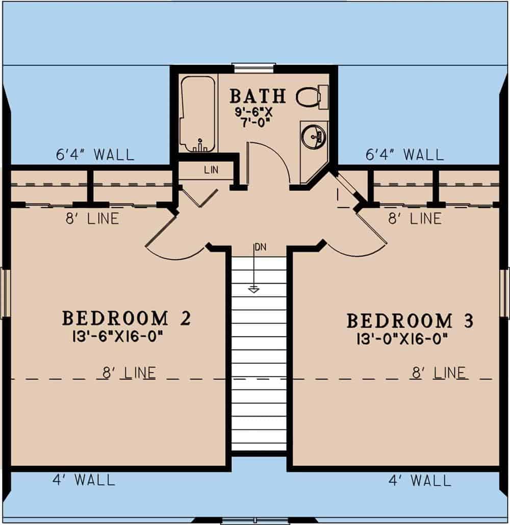 193 x1300 second level floor plan rustic home the plan collection oct252023 01