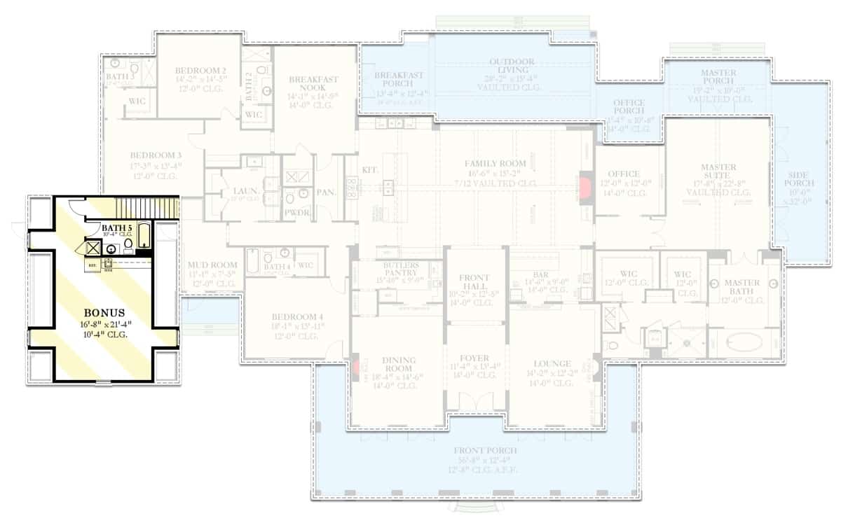 82231xKA second level floor plan luxury southern ranch architectural designs mar022023