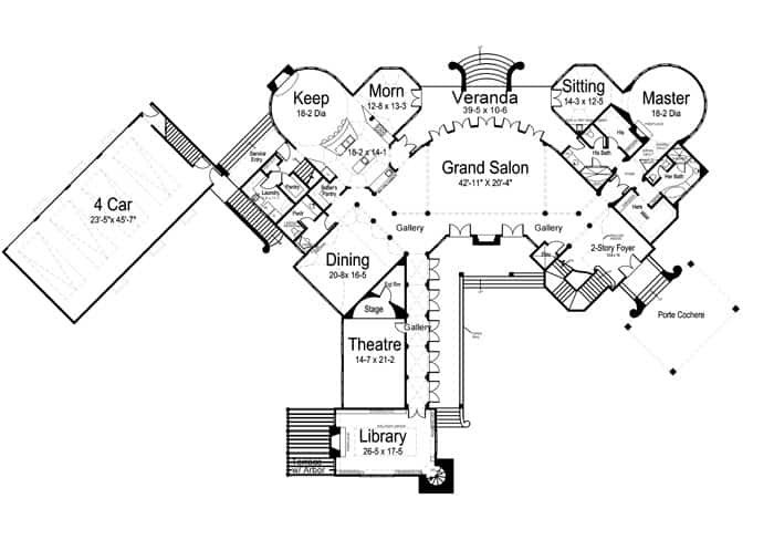 Main Level Floor Plan Palatial Mansion