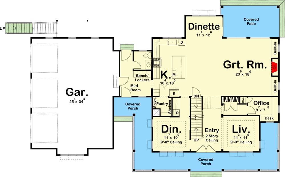 main level xfloor plan 5 bedroom two story new american farmhouse may072021