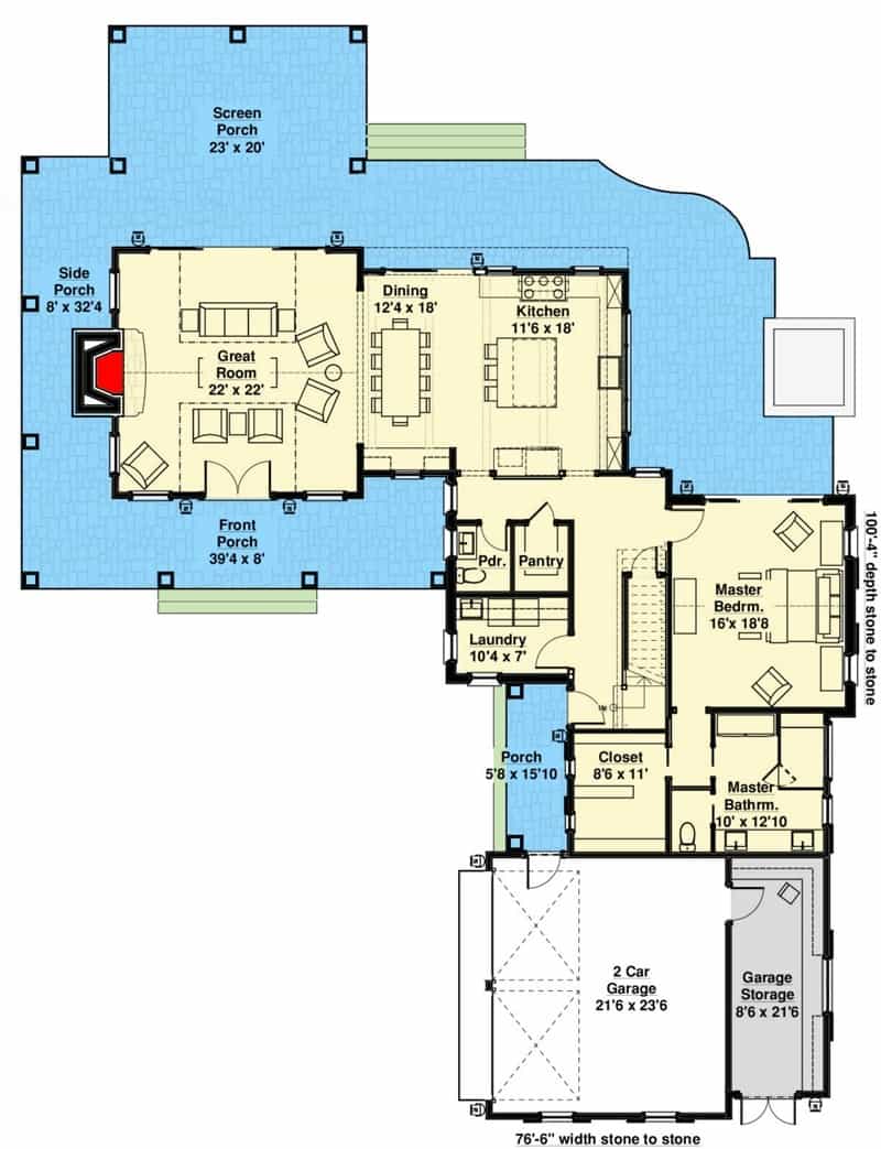 main levelx floor plan modern style 3 bedroom two story l shaped farmhouse aug082022