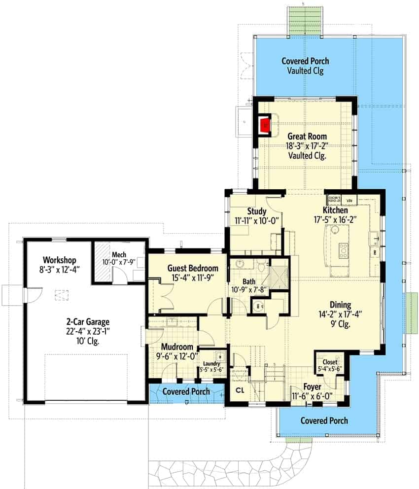 mainx level floor plan two story 3 bedroom modern craftsman farmhouse apr032020 min