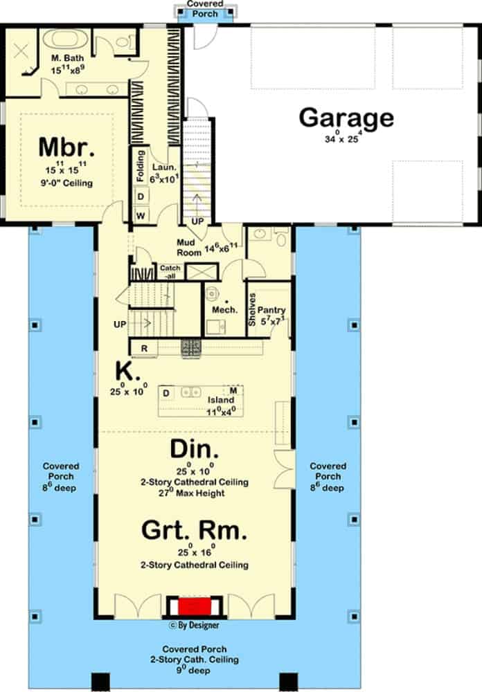 mainx level floor plan two story 4 bedroom modern farmhouse barndominium aug302021