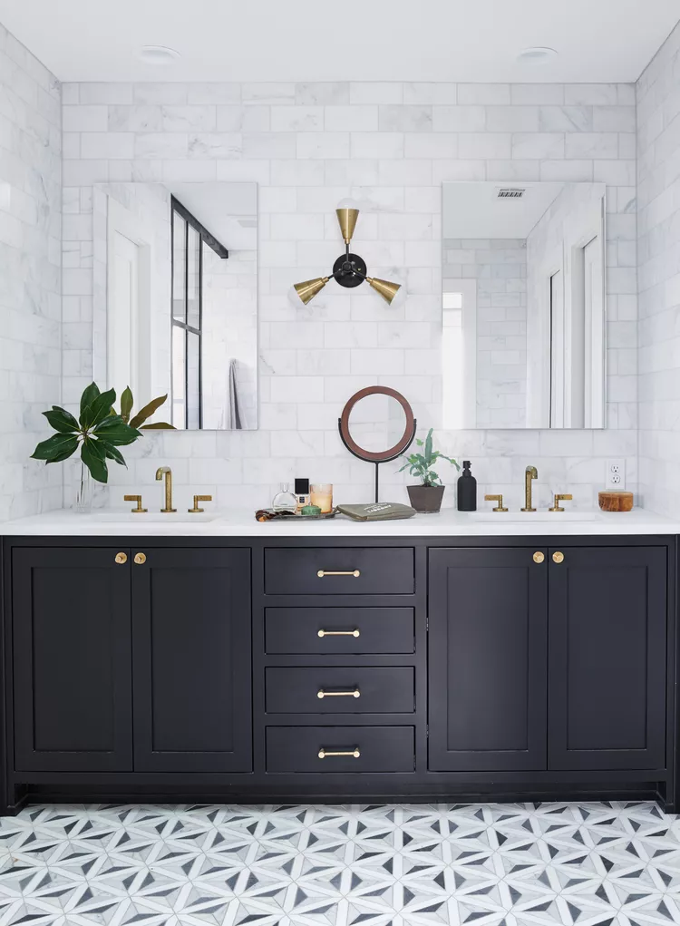 10 Black Bathroom Ideas That Exude Sophistication 1 master bathroom double vanity
