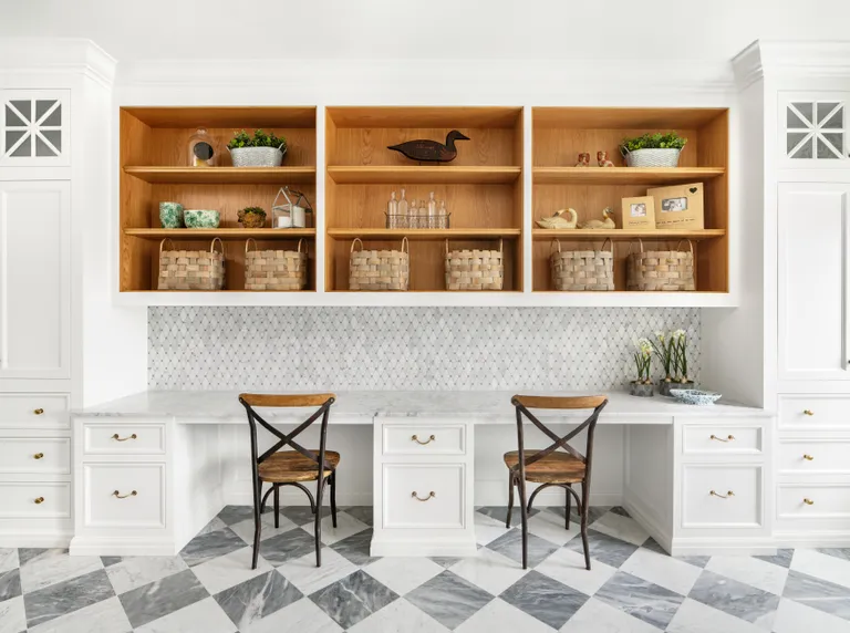 20 Pretty, Practical Laundry Room Shelving Ideas 1 laundry room shelving