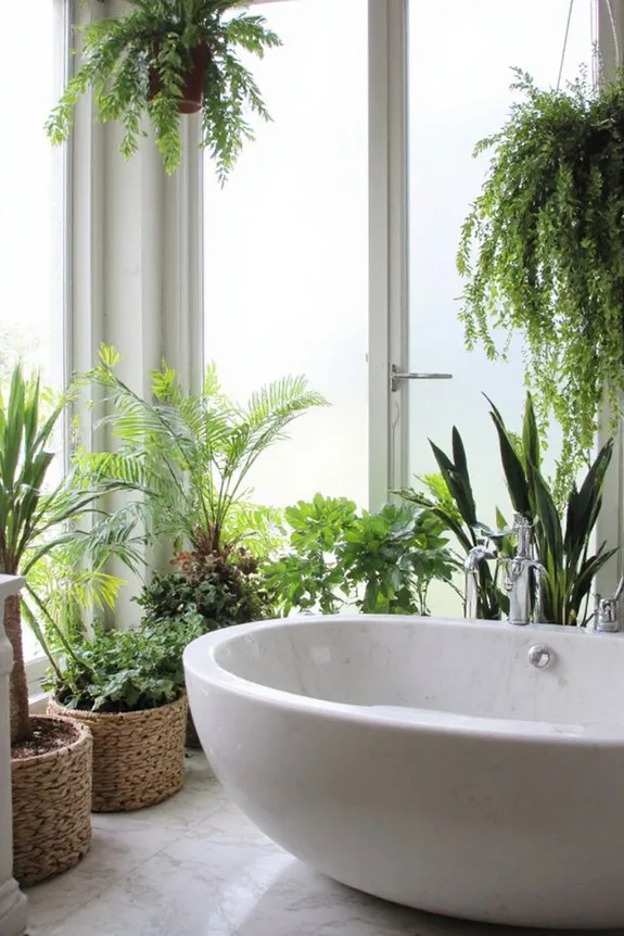 21 Elegant Luxury Bathroom Ideas for a Spa-Like Escape 16 add lush bathroom greenery