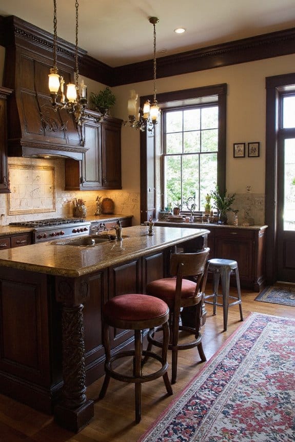 16 Modern Victorian Kitchen Ideas That Blend Old With New 15 blending antique and contemporary seating