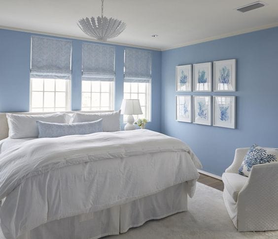 30 Calming Bedroom Paint Colors for a Restful Retreat 1 blue bedroom
