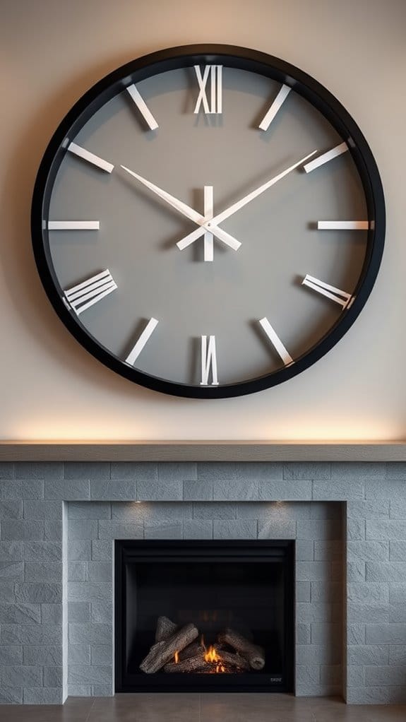 15 Stunning Above Fireplace Decor Ideas That Pop 7 bold geometric metallic accents