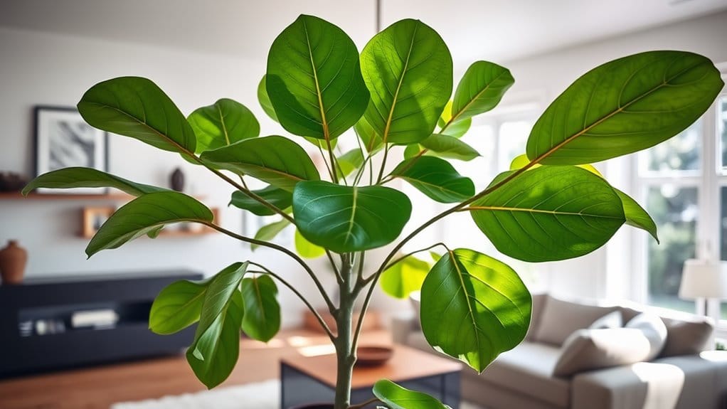 18 Beautiful Indoor Plants That Thrive in Living Rooms 12 bold glossy fiddle leaves