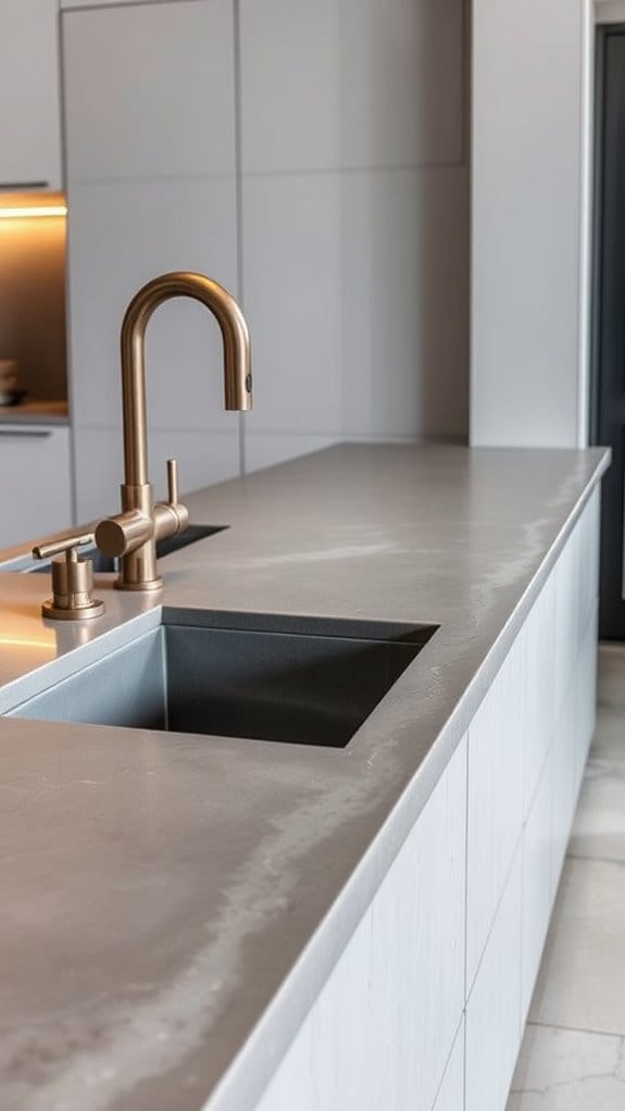 28 Stylish & Functional Kitchen Countertop Ideas to Try Now 5 bold industrial concrete surfaces