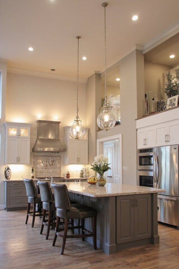 22 Open Kitchen Concepts for Effortless Cooking and Entertaining 21 bold statement lighting design