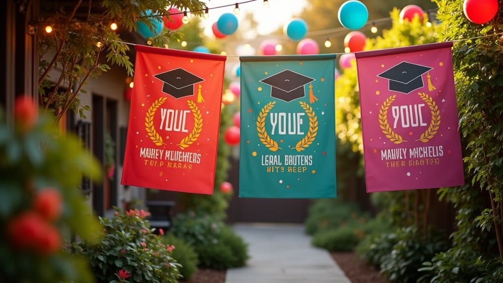 20 Epic Backyard Graduation Party Ideas for a Celebration to Remember 21 celebrate achievements with banners