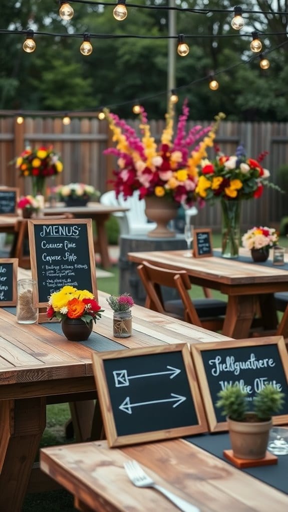 19 Easy Outdoor Graduation Party Ideas Anyone Can Pull Off 9 chalkboard signs guide guests