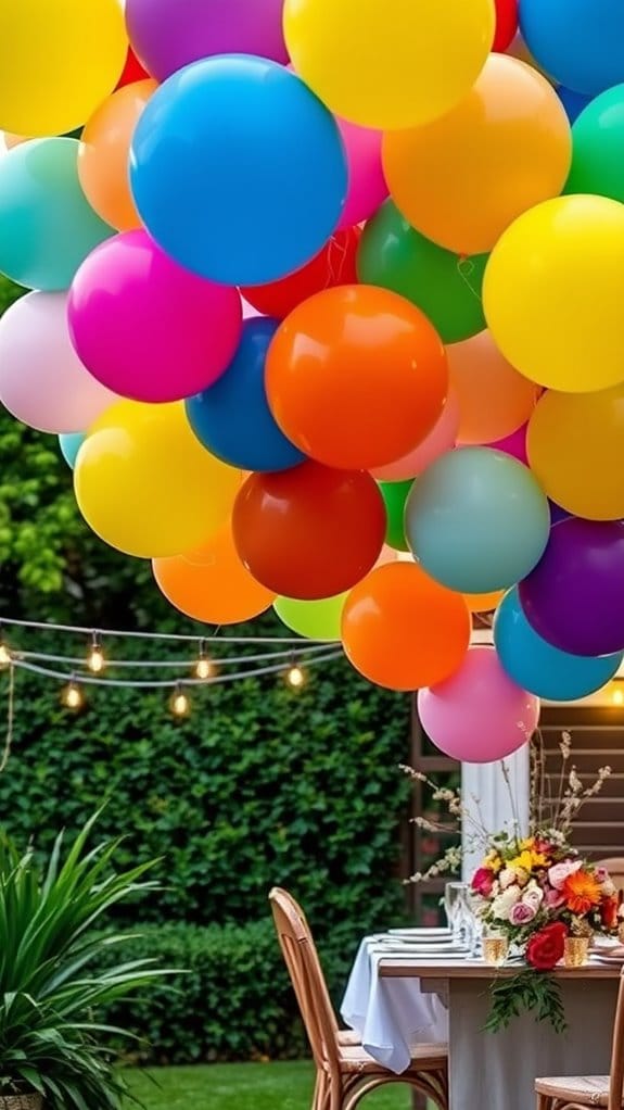 19 Easy Outdoor Graduation Party Ideas Anyone Can Pull Off 10 colorful balloon decorations