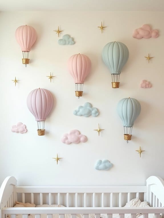 15 Adorable Nursery Wallpaper Ideas for a Dreamy Look 16 colorful balloon sky decor